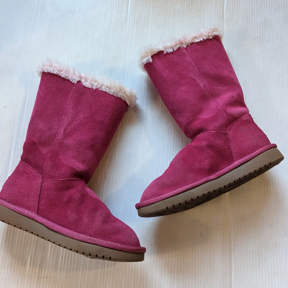 KOOLABURRA by UGG pink tall winter boots youth size 3